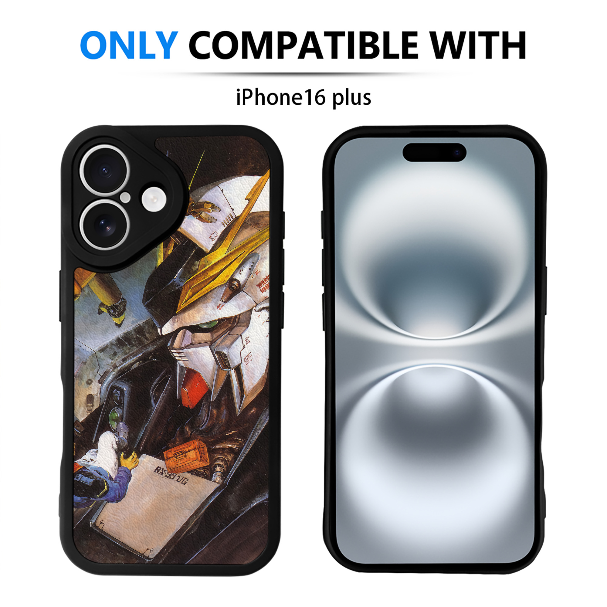 （画像用） 機動戦士ガンダム Mobile Suit Gundam 【iPhone 16シリーズ対応】シリコンスマホケース（レザー調） 材質：シリコン